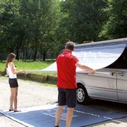 Wandmarkise Fiamma F35 Pro 220, Tuch: Royal Grey, Gehäuse: Titanium -Camping Rabatt Geschäft auf und abbau fiamma f35 pro markise 1000 6 22757