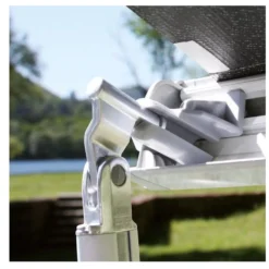 Markise Fiamma F45L 450, Tuch: Royal Grey, Gehäuse: Polar White -Camping Rabatt Geschäft auto lock und dual security fiamma markise f45l 450cm 1000 2 25661