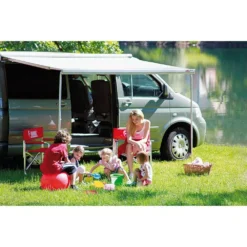 Markise Fiamma F45S 260 Für VW T5 T6 Multivan/Transporter, Tuch: Royal Grey, Gehäuse: Deep Black