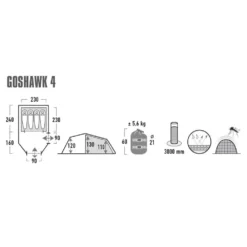 Tunnelzelt High Peak Goshawk 4 -Camping Rabatt Geschäft campingzelt high peak goshawk 4 tunnelzelt groesse masse 1000 1 22627