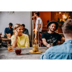 Höfats Spin 120 Tischfeuer, Gold -Camping Rabatt Geschäft edles tischfeuer hoefats spin 120 outdoor windlicht gold 1000 3 22374