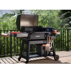 Pellet-Smoker Traeger Ironwood International + Pelletsensor -Camping Rabatt Geschäft ez clean fett und aschebehaelter einfache reinigung smoker traeger ironwood international schwarzer pelletgrill 1000 10 24771