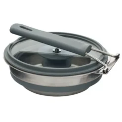 Campingkochtopf Eurotrail Deckel 1 Liter, Grau -Camping Rabatt Geschäft faltbarer camping kochtopf eurotrail mit deckel 1 liter grau 3 17498