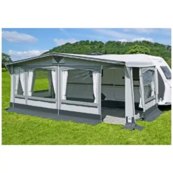 Wohnwagen Ganzzelt Hahn Zelte Lübeck 280 | 28er Alu -Camping Rabatt Geschäft fronteingang rechtsseitig hahn vorzelt wohnwagen luebeck 280 saison reisecamping 1000 3 27258