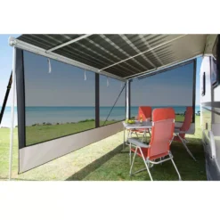 Markisen-Vorderwand DWT Happy Sun, Schwarz -Camping Rabatt Geschäft frontwand fuer markisen dwt happy sun schwarz markisen zubehoer 1000 2 23200