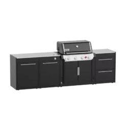 Weber Outdoorküche BBQ-Kitchen 331, 3 Modul Für Genesis E-435 -Camping Rabatt Geschäft gas grillkueche weber kitchen 3er set genesis e 435 draussen grillen outdoor kueche schwarz seitenbrenner 4 edelstahlbrenner 1000 2 26517