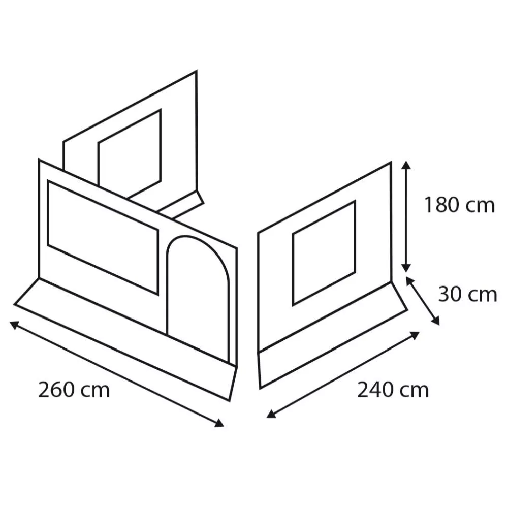 Wände-Set Für Bus-Sonnensegel Eurotrail Fjord Private Room 260 2 Wände-Set Für Bus-Sonnensegel Eurotrail Fjord Private Room 260 – Bild 2