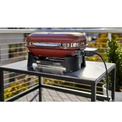 Weber Lumin Compact Elektrogrill, Red | Ausstellungsstück -Camping Rabatt Geschäft kompakter elektrogrill outdoor weber lumin compact rot 1000 5 27743