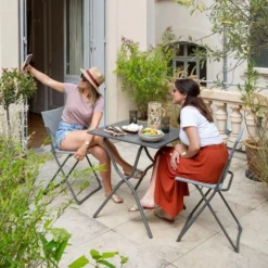 Campingtisch Lafuma Balcony II, Titane -Camping Rabatt Geschäft lafuma balcony 2 grau titane klapptisch campingtisch balkontisch 1000 9 24928