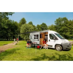 Dachmarkise Fiamma Fiammastore F80 S, Tuch: Royal Grey, Gehäuse: Schwarz -Camping Rabatt Geschäft markise sonnenstore zum kurbeln fiamma fiammastore f80 s 1000 4 22812