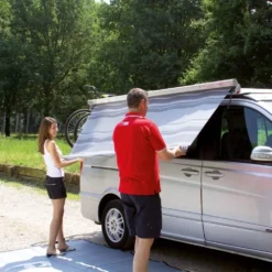 Wandmarkise Fiamma F35 Pro 220, Tuch: Royal Grey, Gehäuse: Titanium -Camping Rabatt Geschäft markisentuch zusammenrollen fiamma f35 pro markise 1000 5 22757