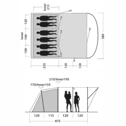 Campingzelt Outwell Sky 6 -Camping Rabatt Geschäft masse skizze 2 outwell sky 6 air campingzelt familienzelt sechs personen 1000 2 27376