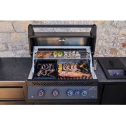Outdoorküche Napoleon OASIS Compact 105 Mit BIG32-1 Und Einbau Sizzle Zone, Mattschwarz -Camping Rabatt Geschäft napoleon einbaugrill oasis 105 outdoor kitchen mit innenraumbeleuchtung arbeitsplatte aus feinsteinzeug 1000 9 28162