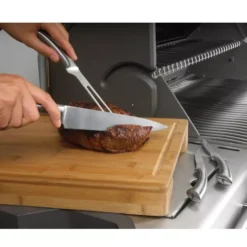 Napoleon PRO Schneidebrett Mit Edelstahlschalen -Camping Rabatt Geschäft napoleon pro schneidebrett bambusbrett grillzubehoer 4 3 11801