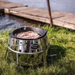 Petromax Grill-Feuerpfanne Gp30h Mit Henkel, Ø 30 Cm -Camping Rabatt Geschäft petromax gusseisen grill feuerpfanne 30cm durchmesser mit rillen am boden 1000 3 27837