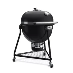 Holzkohlegrill Weber Summit Kamado E6 | Ausstellungsstück -Camping Rabatt Geschäft schwarzer holzkohlegrill weber summit kamado e6 smoker kamadogrill stahlgrill black 1000 2 27737