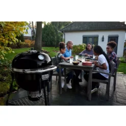 Holzkohlegrill Weber Summit Kamado E6 | Ausstellungsstück -Camping Rabatt Geschäft schwarzer kamadogrill weber holzkohle grill summit kamado e6 mit gbs edelstahlrost 1000 14 27737