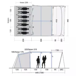 Aufblasbares Familienzelt Outwell Charleston 7 Air TC -Camping Rabatt Geschäft skizze outwell charleston 7 air tc polycotton campingzelt familienzelt 7 personen zelt 4 1000 2 27561