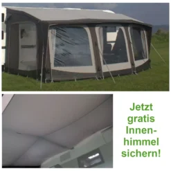 Aufblasbares Wohnwagen- & Wohnmobil-Vorzelt Telta Soul 490 + Gratis Innenhimmel