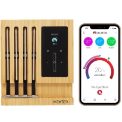 Kabelloses Grillthermometer Traeger MEATER Block -Camping Rabatt Geschäft traeger app meater block grillzubehoer aufbewahrungsbox ladestation 1000 2 23664