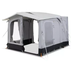 Freistehendes Busvorzelt Dometic Club Air Tour DA -Camping Rabatt Geschäft vorderwand seitlich eingerollt dometic buszelt club air tour da 1000 5 27434
