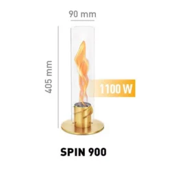Tischfeuer Höfats SPIN 900, Gold -Camping Rabatt Geschäft waerme ausstrahlung bis 1000w hoefats spin900 bio burner eco ring ambiente 1000 3 25736