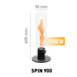 Tischfeuer Höfats SPIN 900, Schwarz -Camping Rabatt Geschäft waerme ausstrahlung bis 1000w hoefats spin900 bioburner ecoring ambiente 1000 3 25737