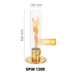 Höfats SPIN 1200 Tischfeuer, Gold -Camping Rabatt Geschäft waerme ausstrahlung bis 2000w hoefats spin1200 gold bio burner eco ring ambiente 1000 2 25744