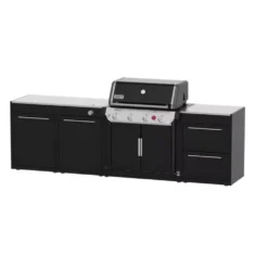 Weber Outdoorküche BBQ-Kitchen 331, 3 Modul Für Genesis E-435 -Camping Rabatt Geschäft weber genesis e435 gasgrill outdoor kueche grillkueche tuermodul 2 ladenmodul seitenbrennermodul gasflasche grillzubehoer verstauen 1000 3 26517