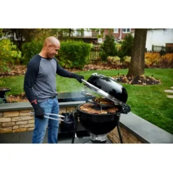 Holzkohlegrill Weber Summit Kamado E6 | Ausstellungsstück -Camping Rabatt Geschäft weber kamadogrill summit kamado e6 smokergrill schwarzer holzkohlegrill 1000 13 27737