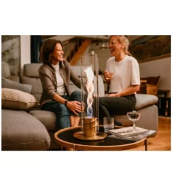 Höfats SPIN 1200 Tischfeuer, Gold -Camping Rabatt Geschäft windlicht hoefats spin 1200 gold indoor outdoor tischfeuer dekoration 1000 3 25744